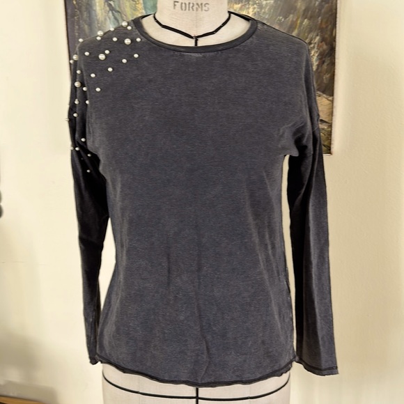 Zara charcoal grey and pearl detail shoulder - Picture 1 of 4